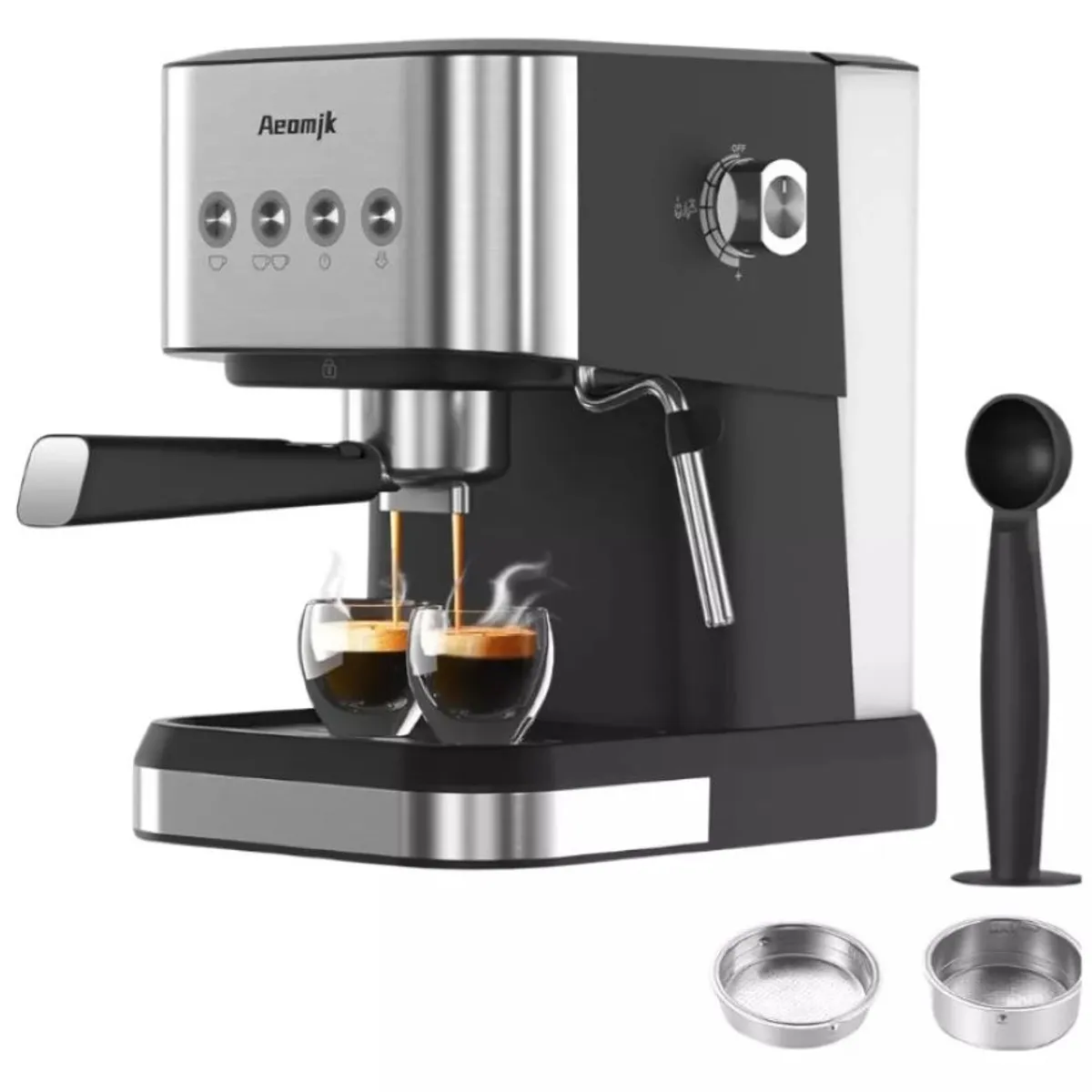 ZHOPI CO - Maquina Para Cafe Espresso Capuchino Latte 1050W 20 Bares