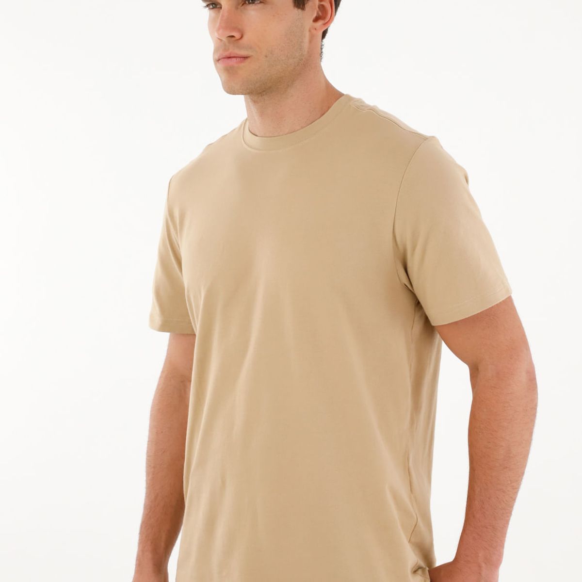 TENNIS - Camiseta Regular fit manga corta café para hombre