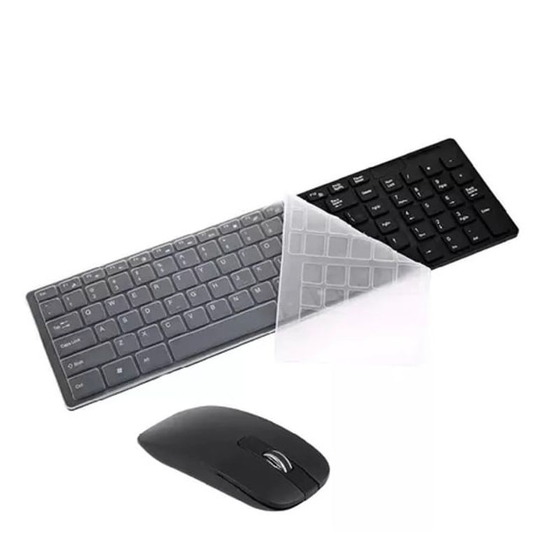 GENERICO - Combo teclado y mouse inalámbrico ultra delgado K-06 Negro