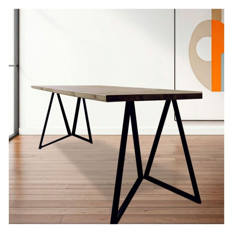 22 GRADOS DECORACION - Mesa Comedor Helo 160x70cm Rustico Industrial