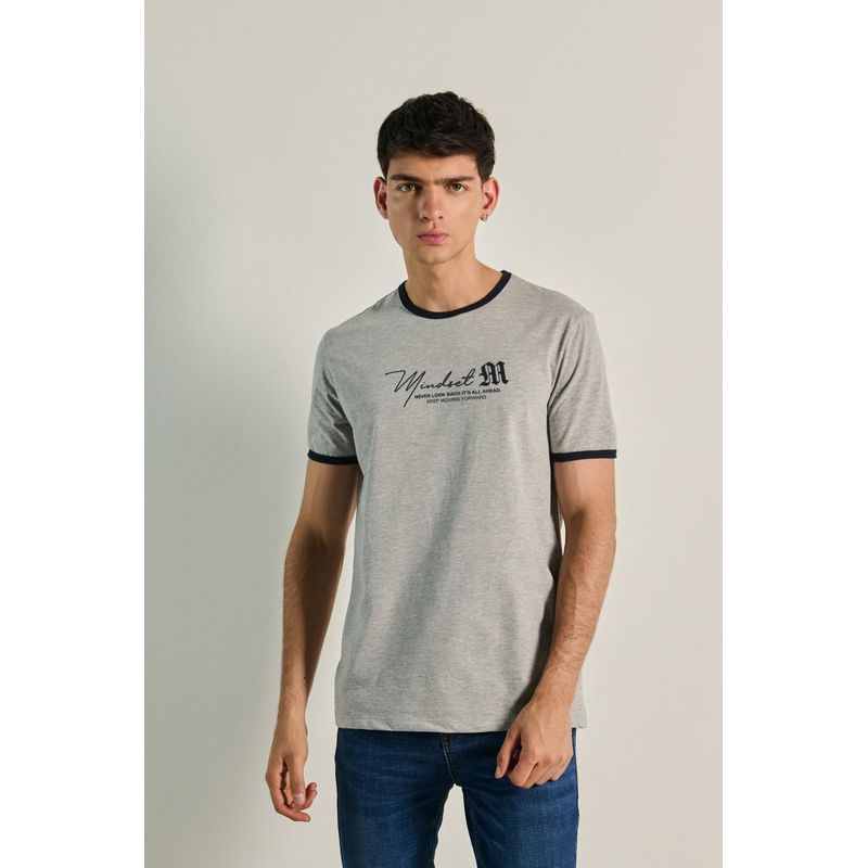 KOAJ - KOAJ Camiseta puño y cuello contraste masculina con arte tipo  HOMBRE