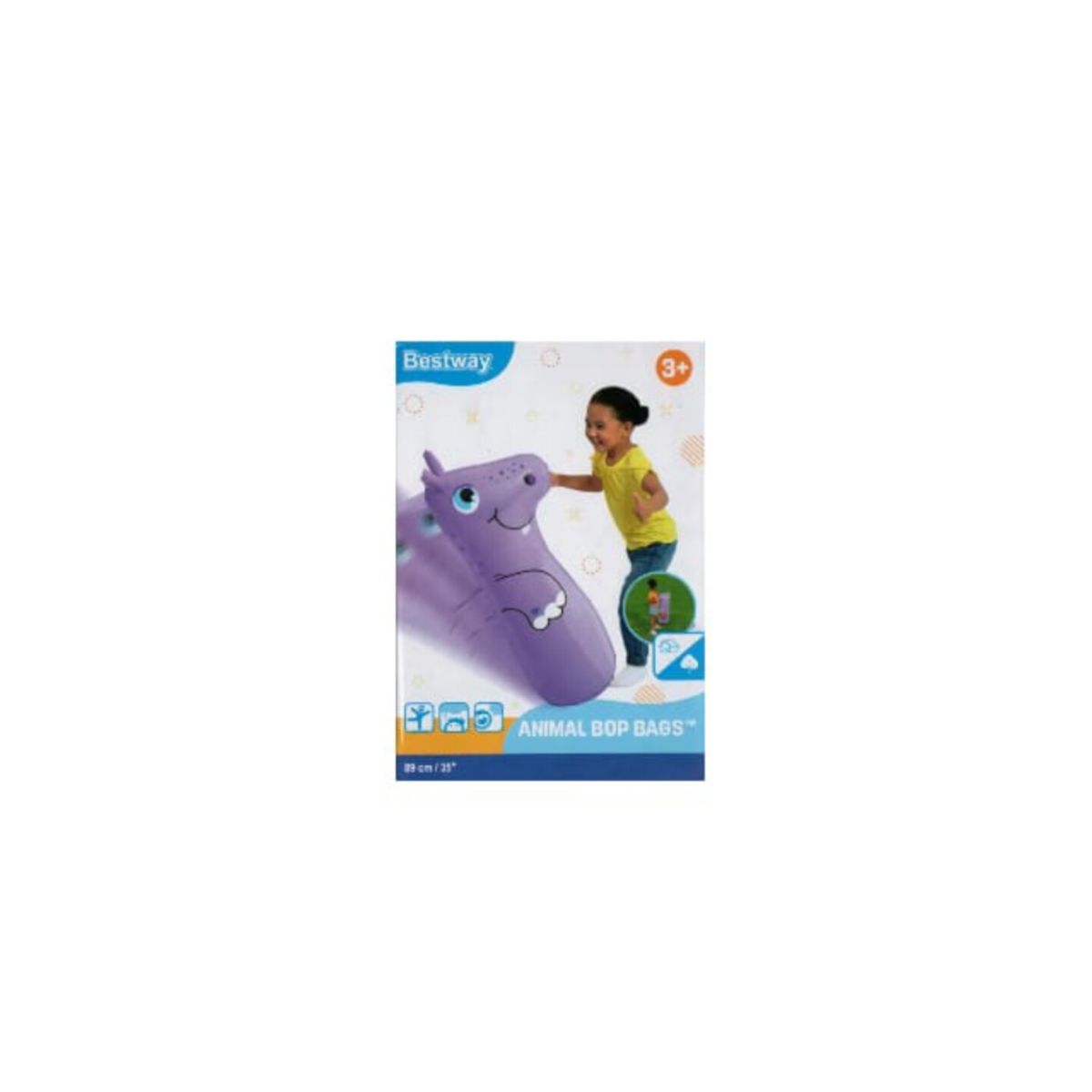 BESTWAY - Boxeador Inflable Bestway Hipopotamo Morado