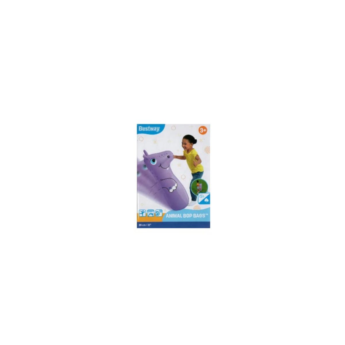 BESTWAY - Boxeador Inflable Bestway Hipopotamo Morado