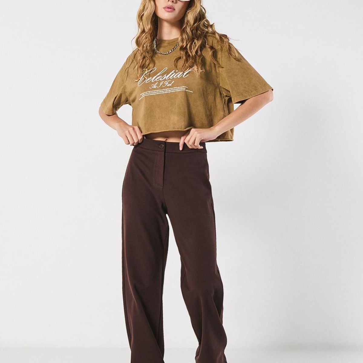 KOAJ - KOAJ camiseta oversize en algodon unicolor cuello redondo en Mujer