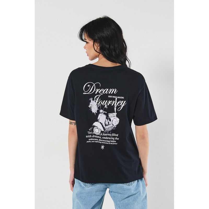 KOAJ - KOAJ Camiseta unicolor para mujer manga corta estampada en fre MUJER