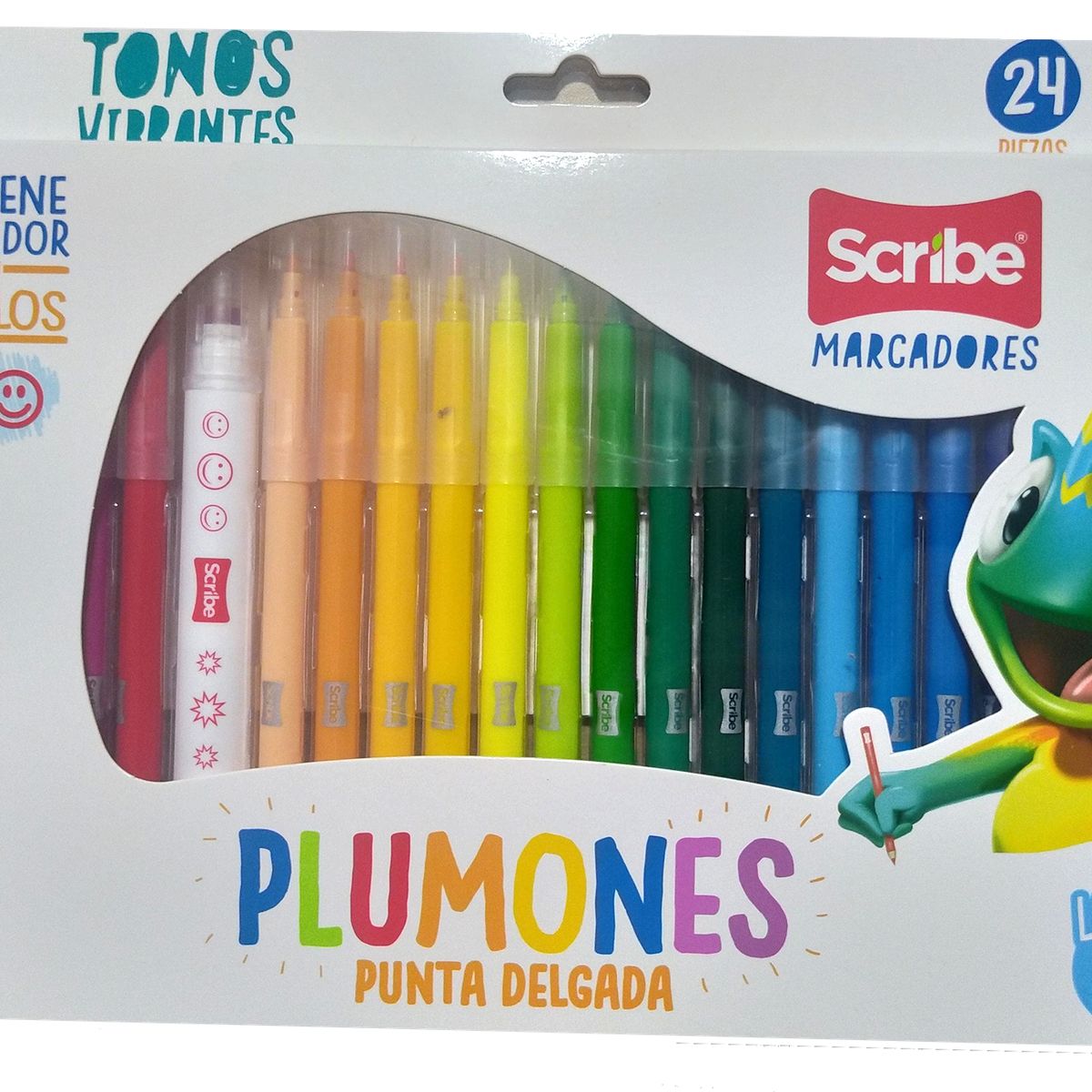 SCRIBE - Plumón Punta Delgada x 24+ Sellitos Scribe