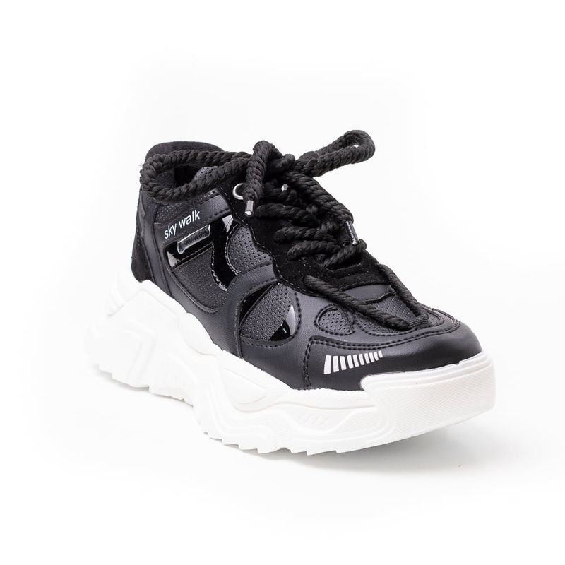 PRICE SHOES - Price Shoes Tenis Moda Mujer 102024NEGRO