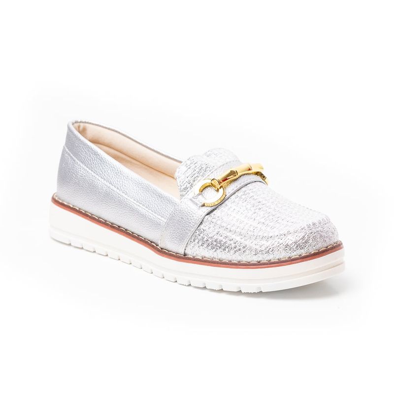 PRICE SHOES - Price shoes Mocasin Casual Mujer 252A106PLATA