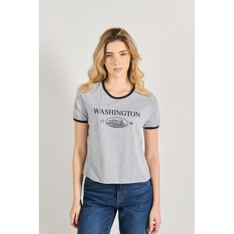 KOAJ - KOAJ Camiseta manga corta para mujer en tono unicolor, elabo Mujer
