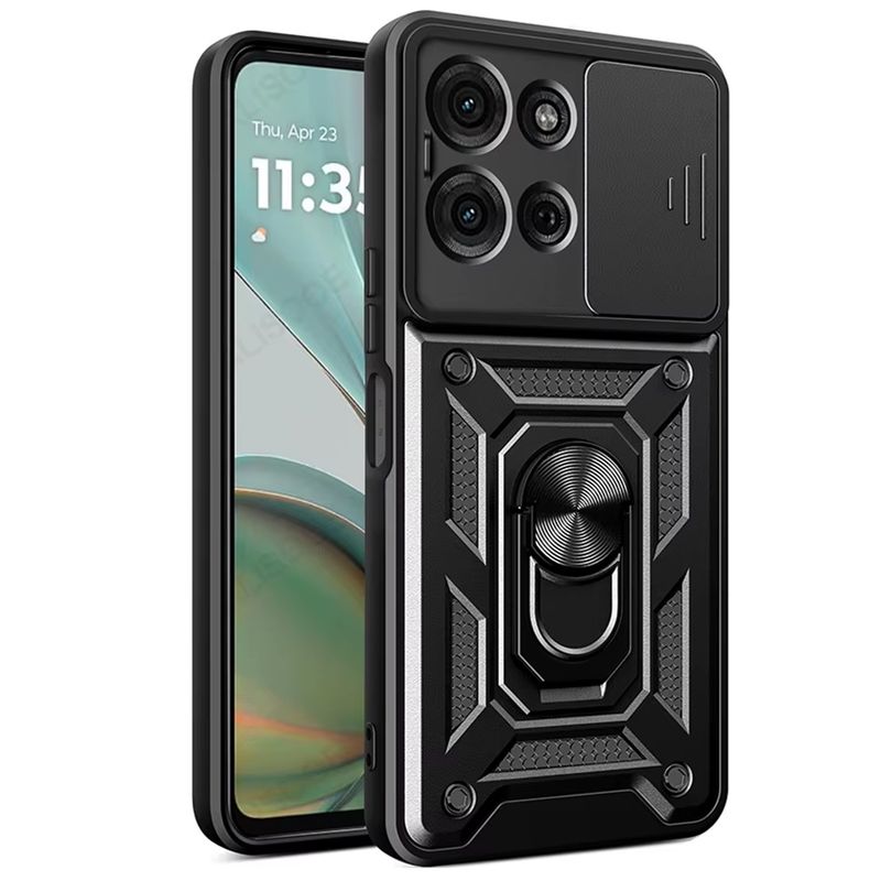 GENERICO - Funda Case Protector Cámara Slider Compatible Motorola G75 Negro