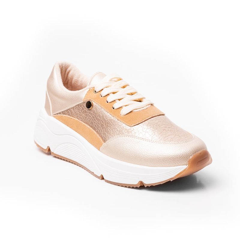 PRICE SHOES - Price Shoes Tenis Casual Moda Mujer 282M483CHAMPANA