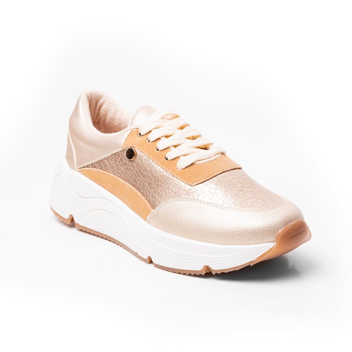 PRICE SHOES - Price Shoes Tenis Casual Moda Mujer 282M483CHAMPANA