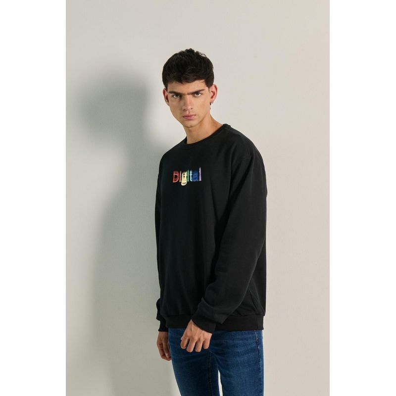 KOAJ - KOAJ Sueter cuello redondo con estampado de Digital HOMBRE