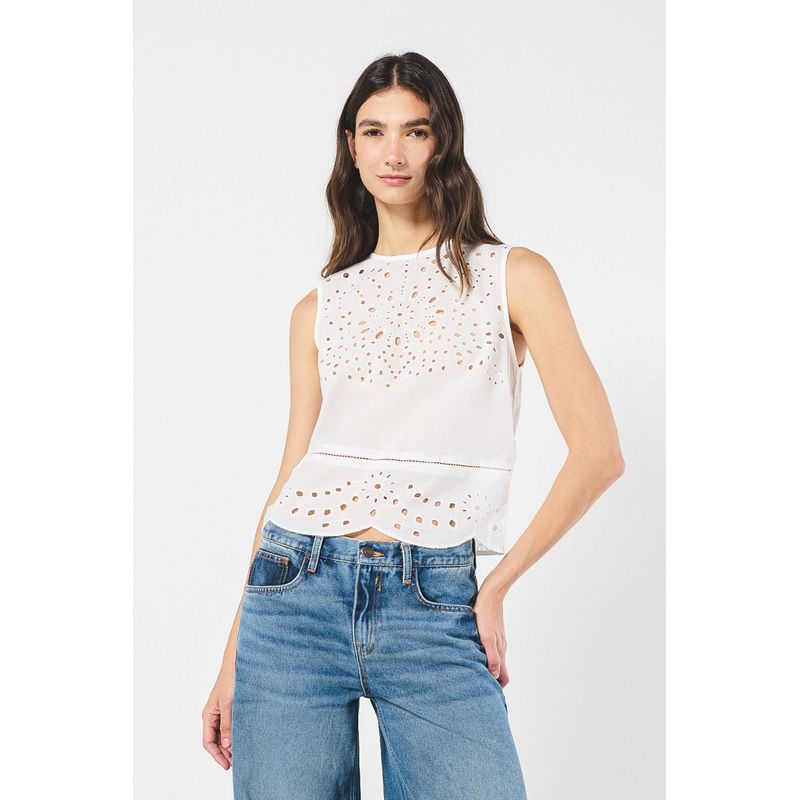 KOAJ - KOAJ BLUSA  MANGA SISA CON LAZO EN CINTURA POSTERIOR. MUJER