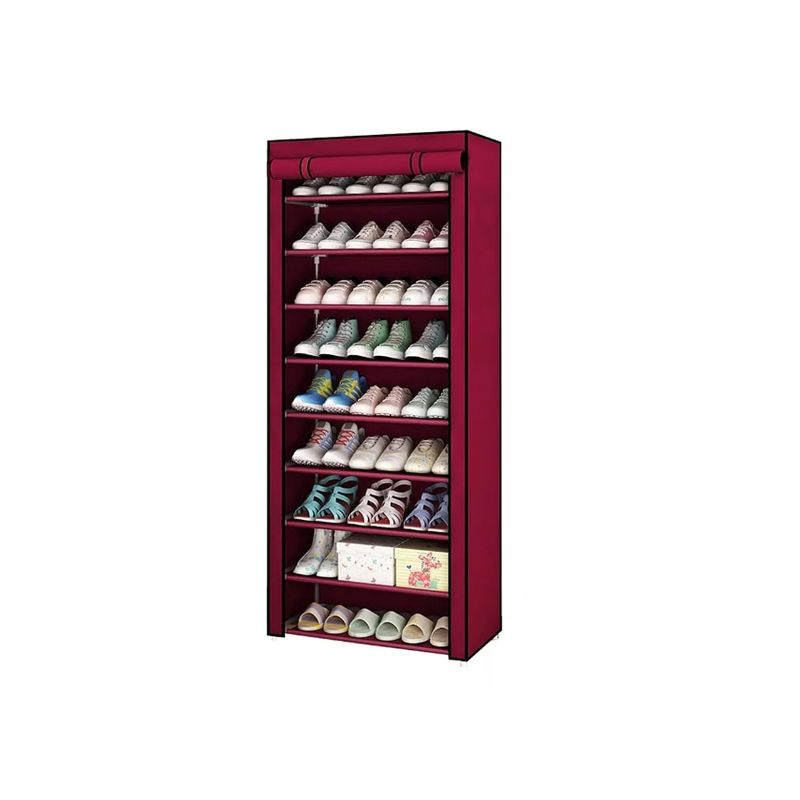 GENERICO - Organizador Zapatos En Tela Diseño Torre Zapatero 9 Niveles vinotinto