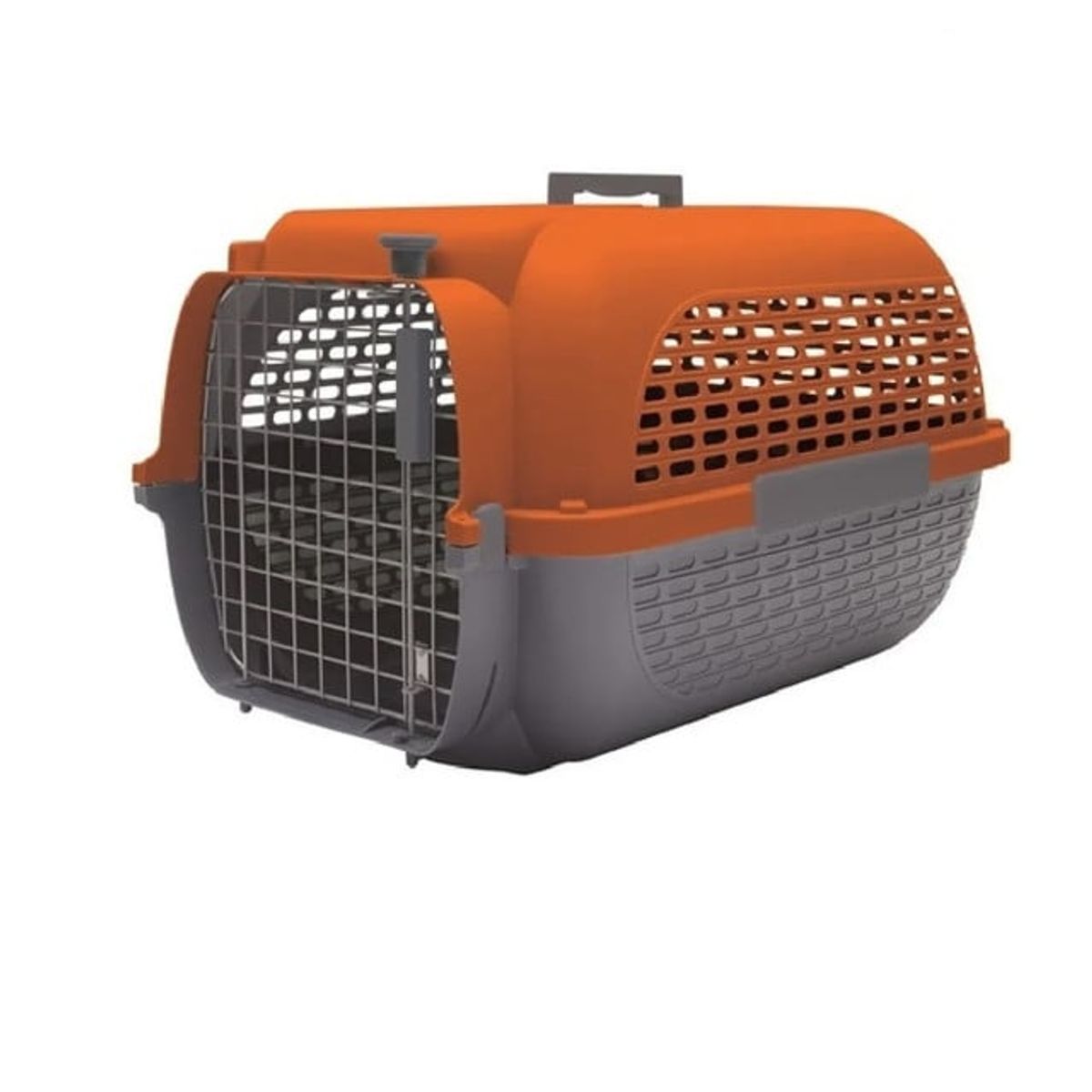 PETSPA - Guacal Para Perro Dogit Base Gris Tapa Naranja Talla S