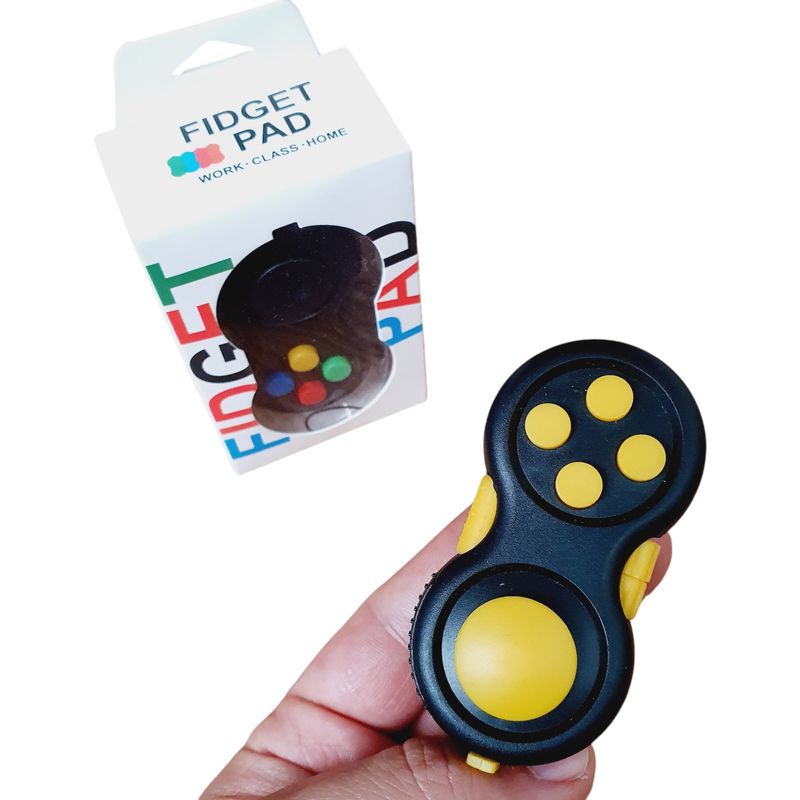 GENERICO - Fidget Pad Amarillo  Anti Estres Juguete Sensorial 6 En 1 Fidget Cube