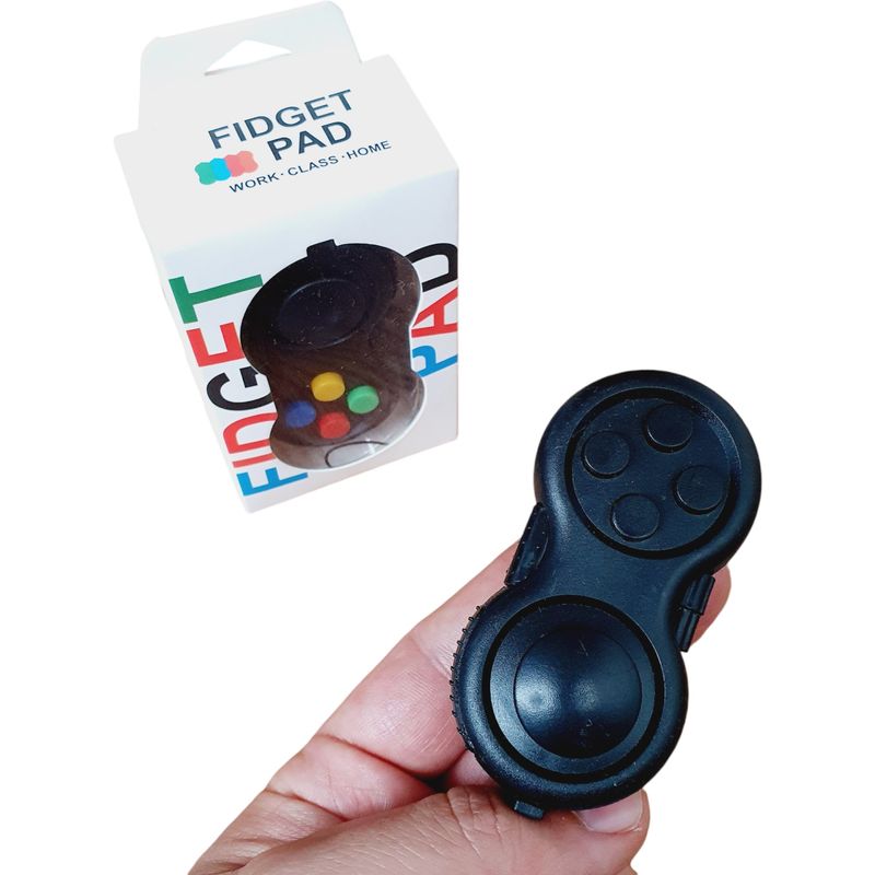 GENERICO - Fidget Pad Negro Anti Estres Juguete Sensorial 6 En 1 Fidget Cube