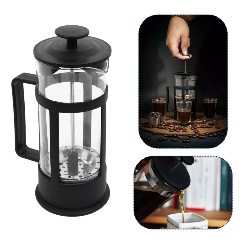 GENERICO - Prensa Francesa En Vidrio Borosilicato Cafe Cafetera 350ml