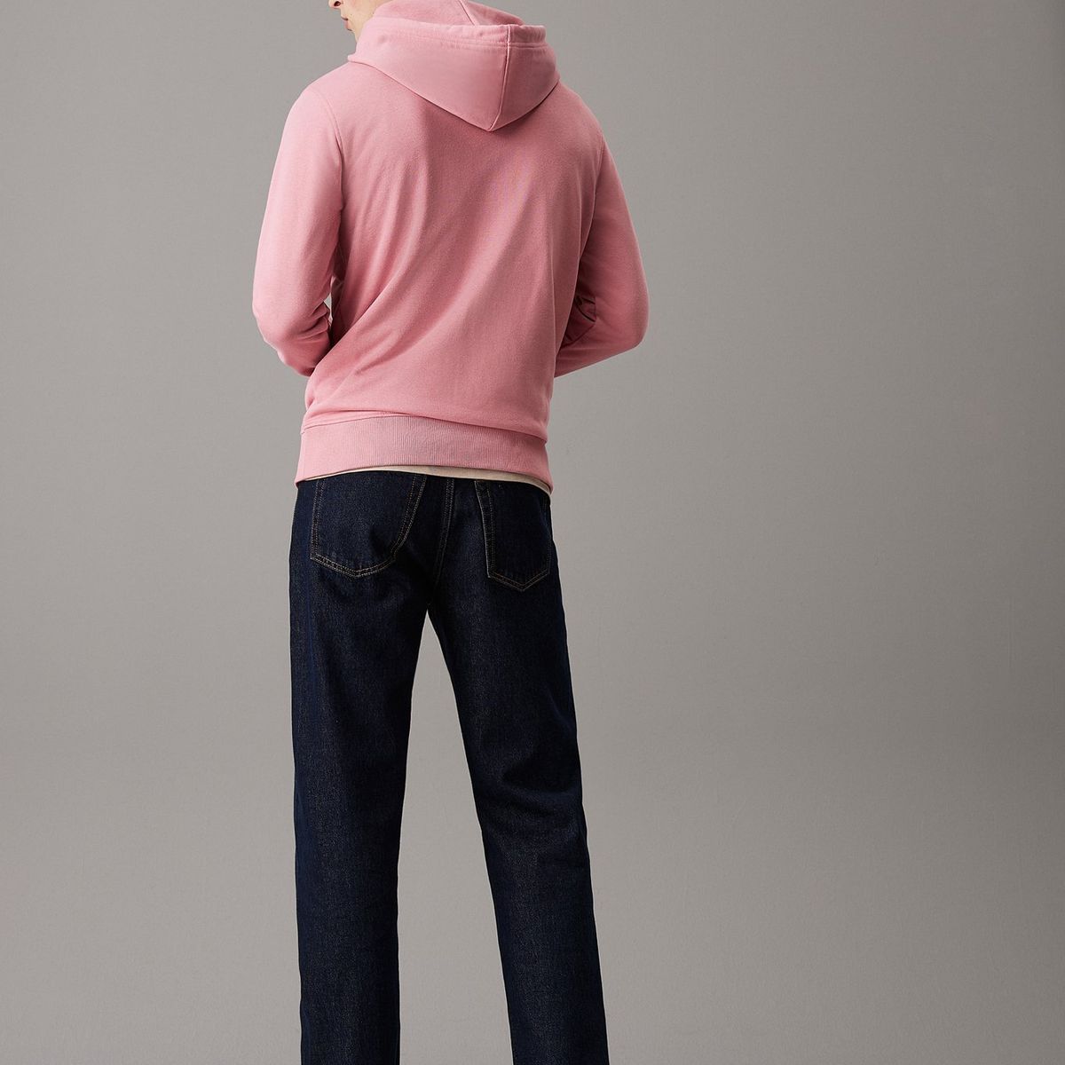 CALVIN KLEIN - Buzo Rosado Con Capota De Algodón Con Insignia Calvin Klein