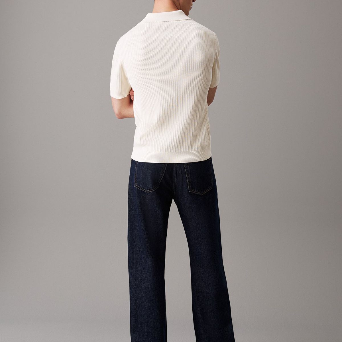 CALVIN KLEIN - Saco Blanco Manga Corta Linear Para Hombre Calvin Klein