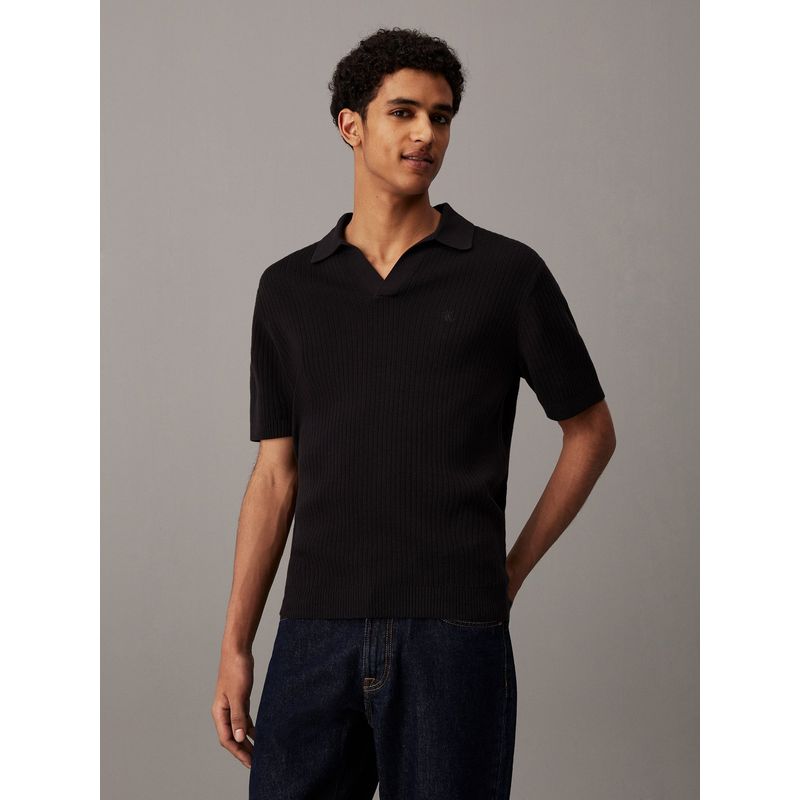 CALVIN KLEIN - Saco Negro Manga Corta Linear Calvin Klein