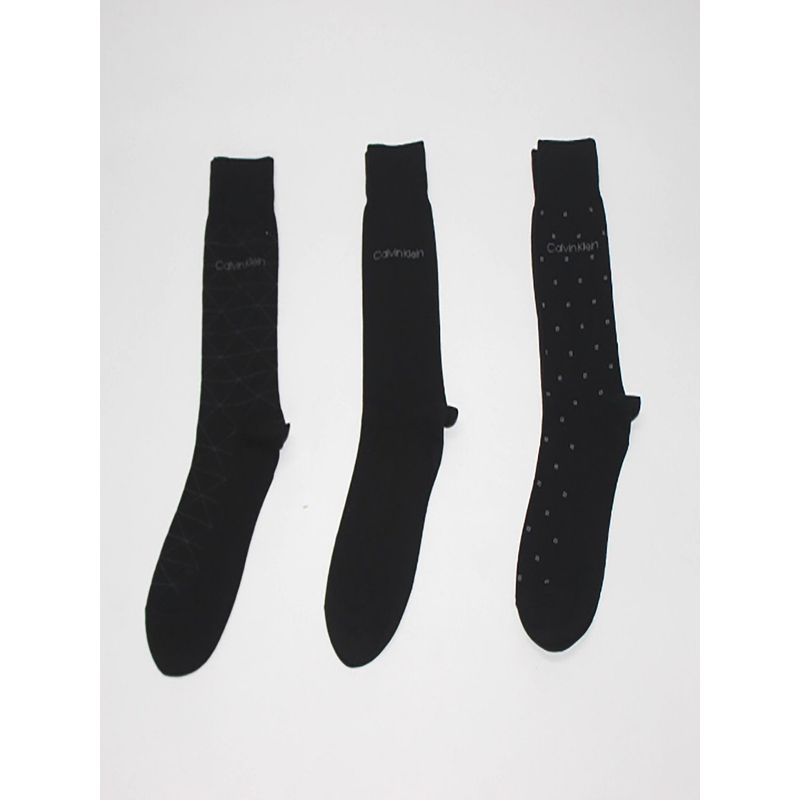 CALVIN KLEIN - Pack negro de 3 medias de vestir Calvin Klein