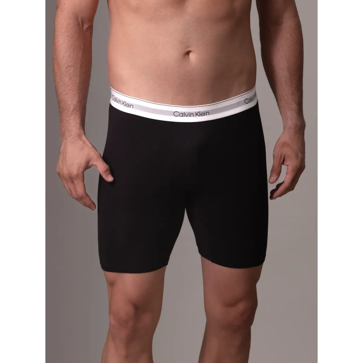CALVIN KLEIN - Pack negro de 3 boxer brief long - modern air Calvin Klein