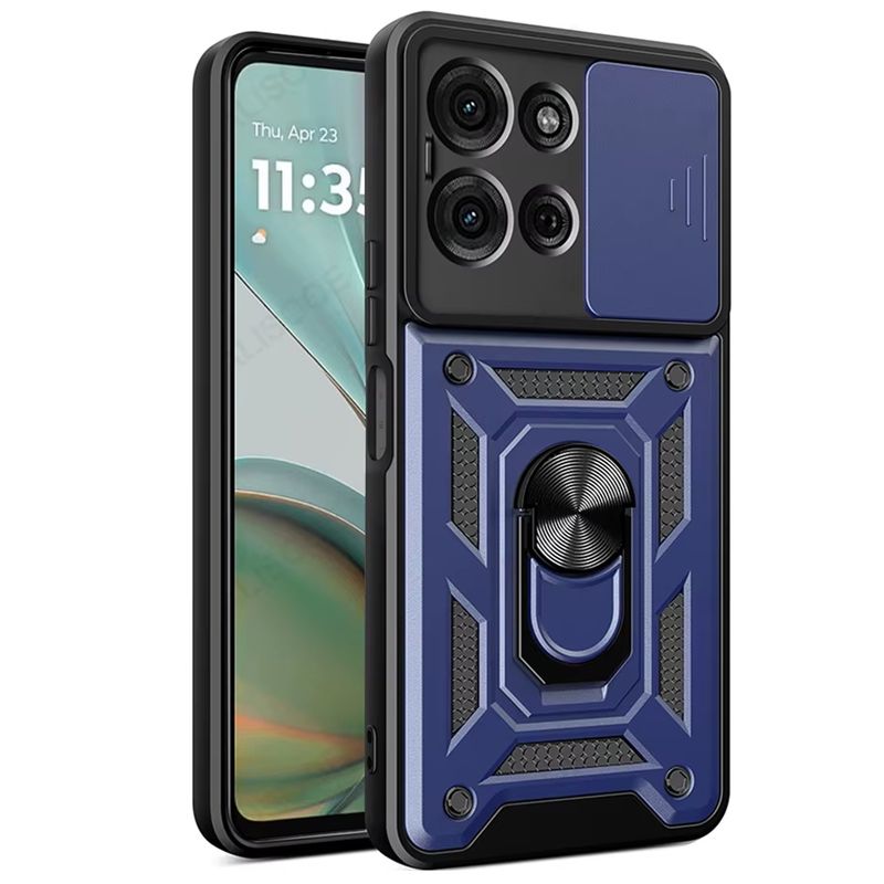 GENERICO - Funda Estuche Case Slider Compatible Con Motorola G75 Azul