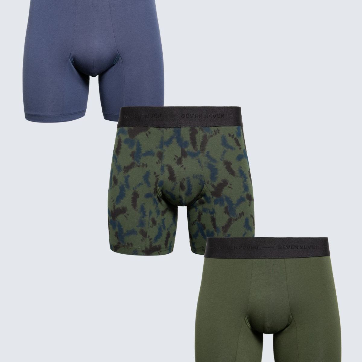 SEVEN SEVEN - Boxer Para Hombre Fleat Seamer Medio Color Verde Oscuro Marca Seven Seven #45000360