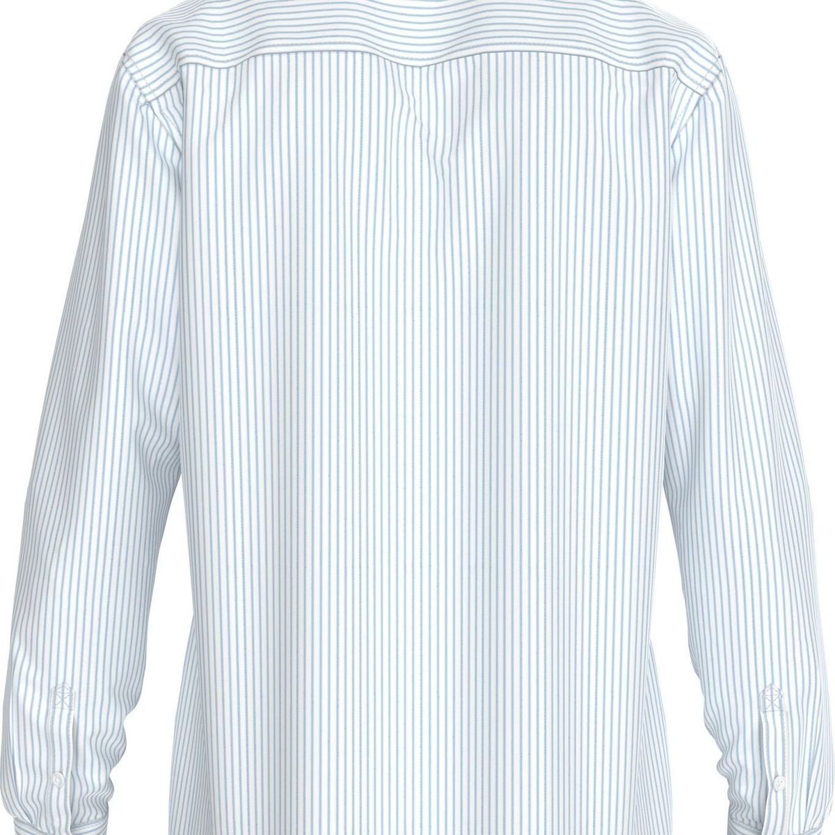 CALVIN KLEIN - Camisa De Rayas Celestes Oxford Para Hombre Calvin Klein