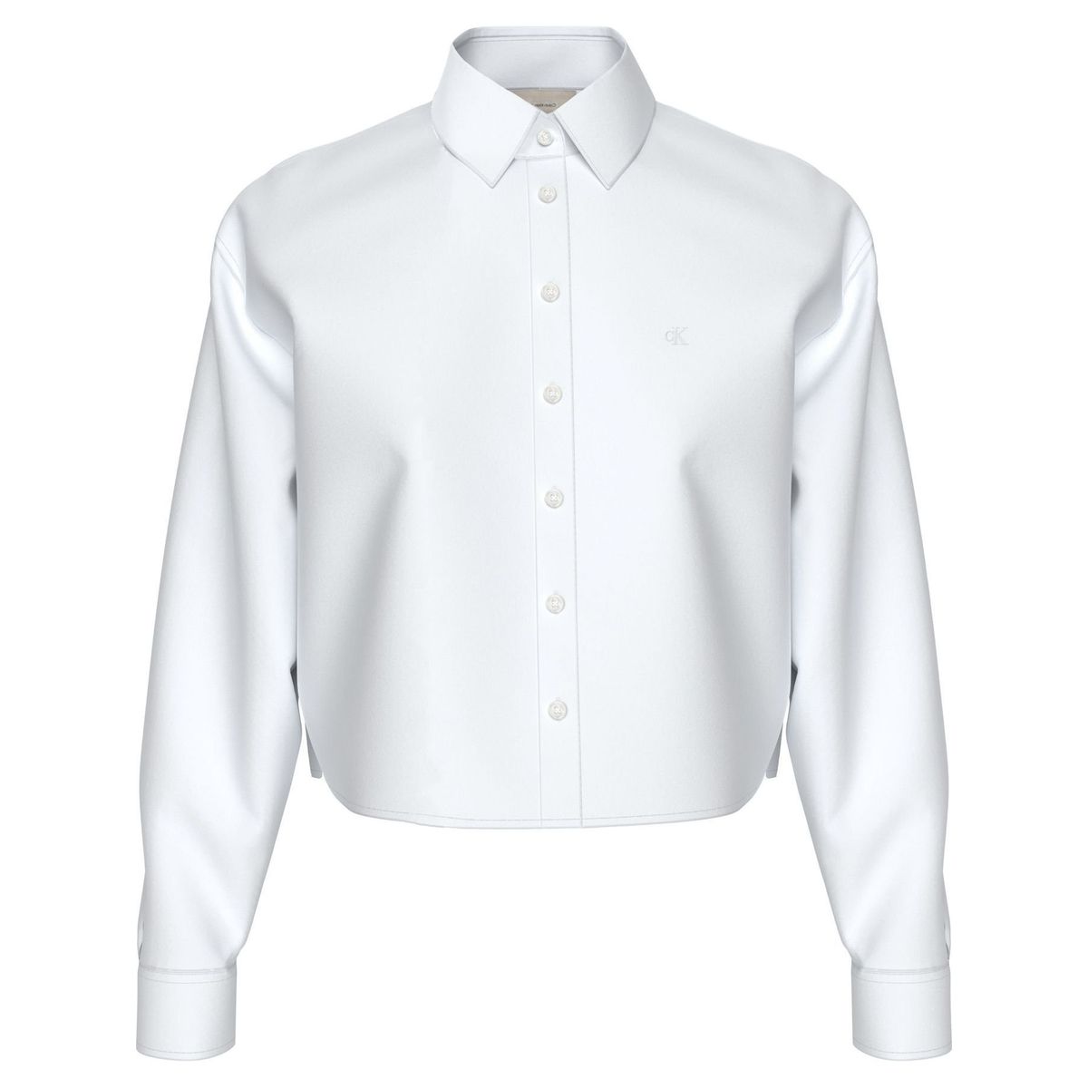 CALVIN KLEIN - Camisa blanca de popelina de manga larga Calvin Klein