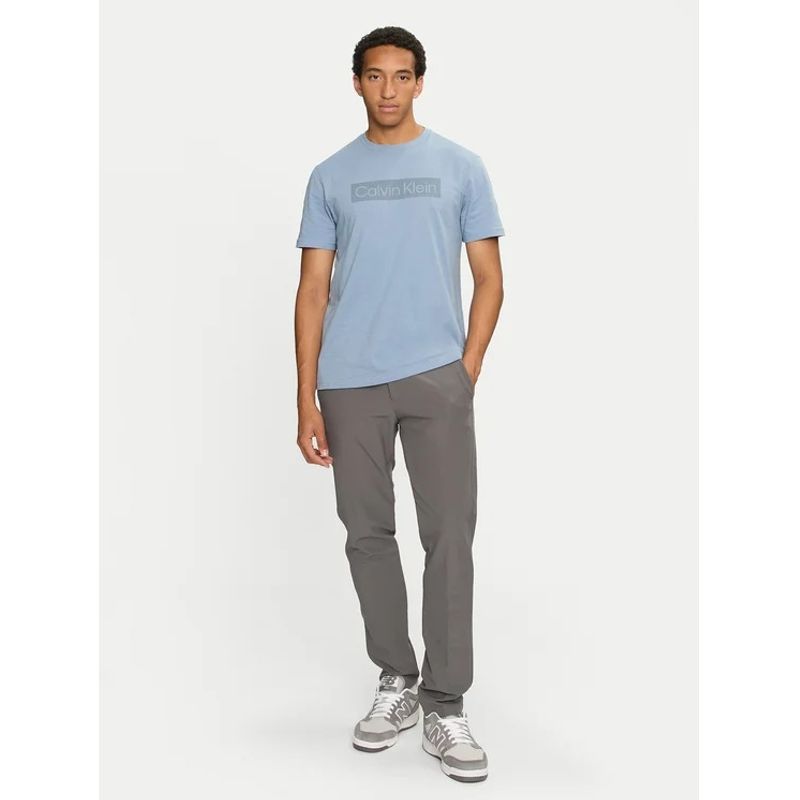 CALVIN KLEIN - Camiseta azul con logo en caja Calvin Klein