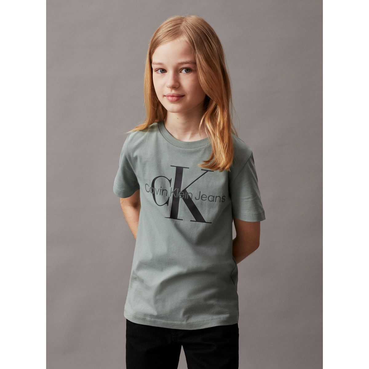 CALVIN KLEIN - Camiseta Niño Verde Unisex Con Logo Calvin Klein