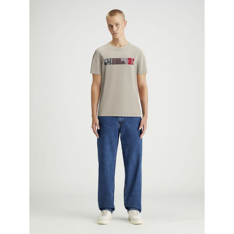 CALVIN KLEIN - Camiseta Gris City Block Para Hombre Calvin Klein