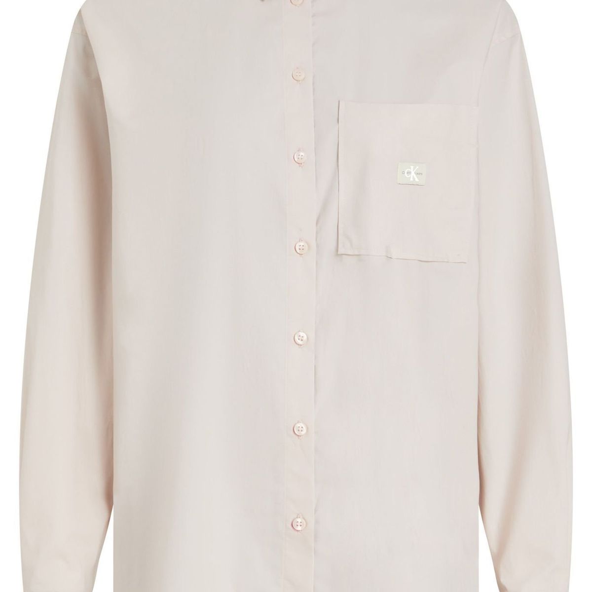 CALVIN KLEIN - Camisa rosada holgada de popelín de algodón Calvin Klein