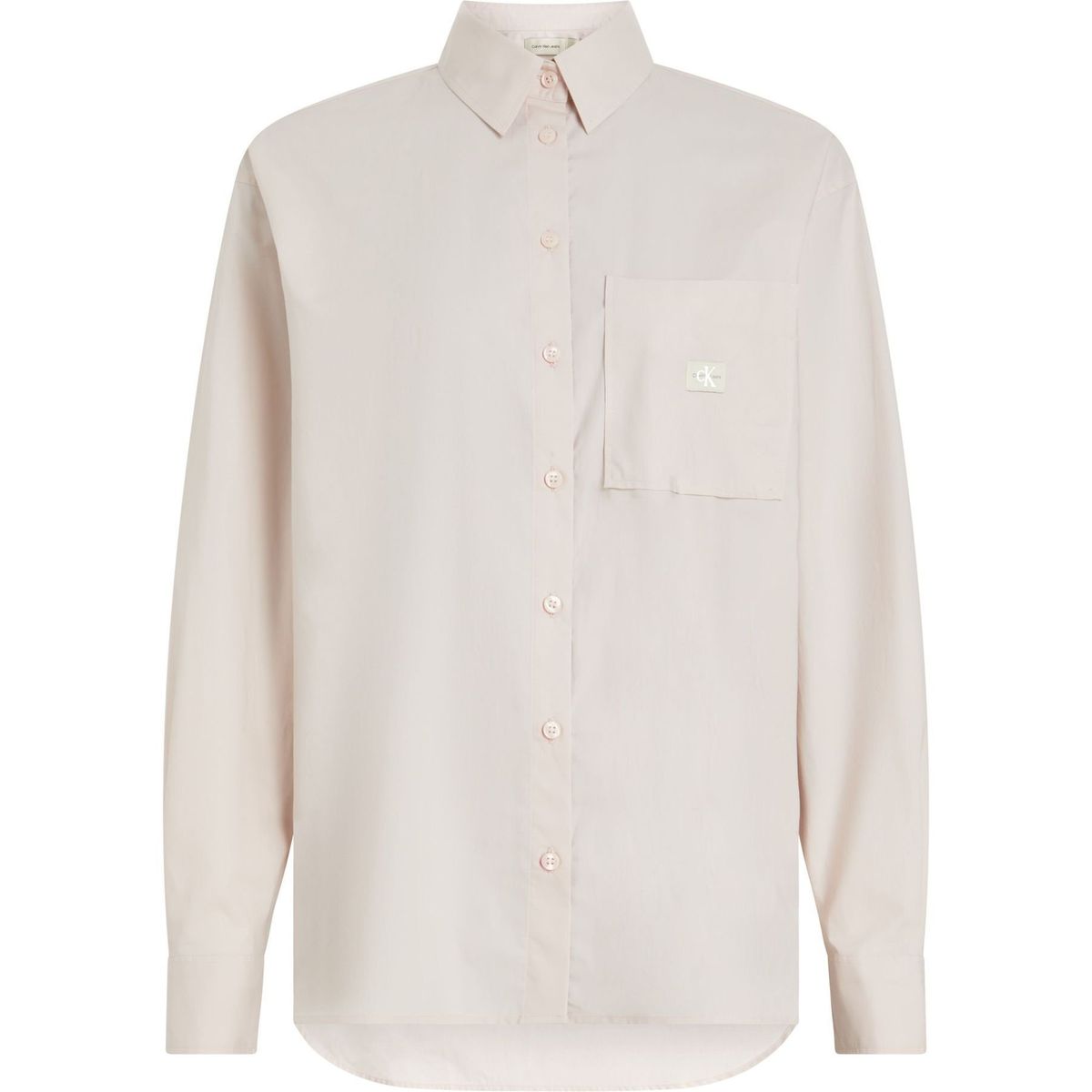 CALVIN KLEIN - Camisa rosada holgada de popelín de algodón Calvin Klein