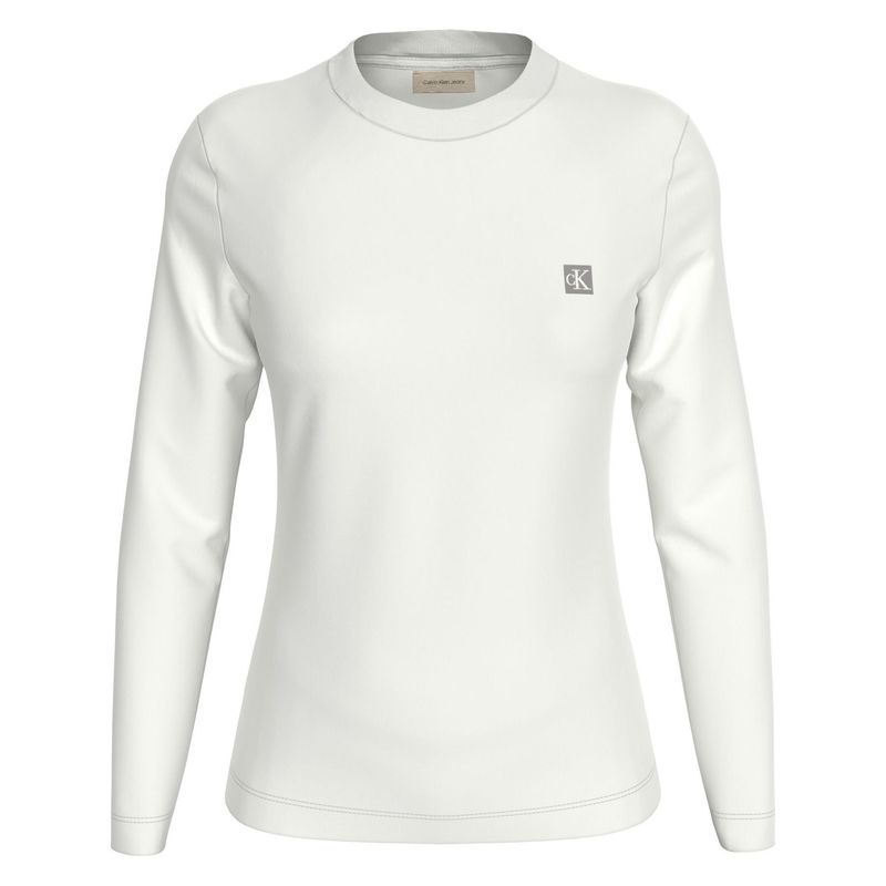 CALVIN KLEIN - Camiseta blanca regular manga larga Calvin Klein