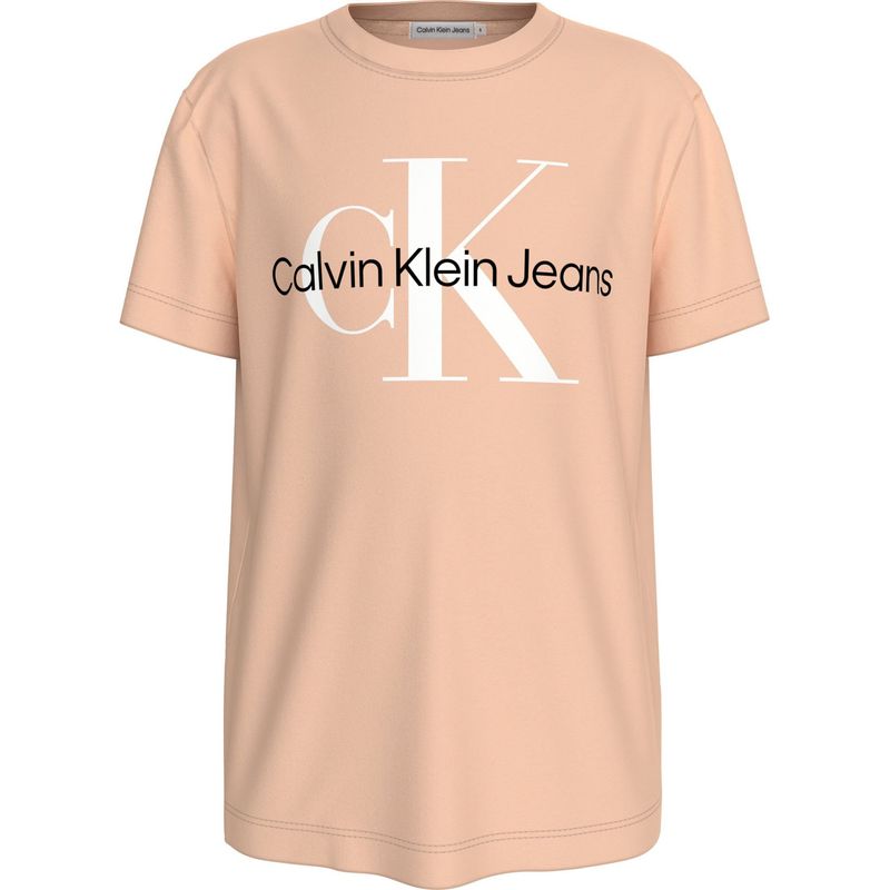 CALVIN KLEIN - Camiseta Niño Naranja Unisex Con Logo Calvin Klein