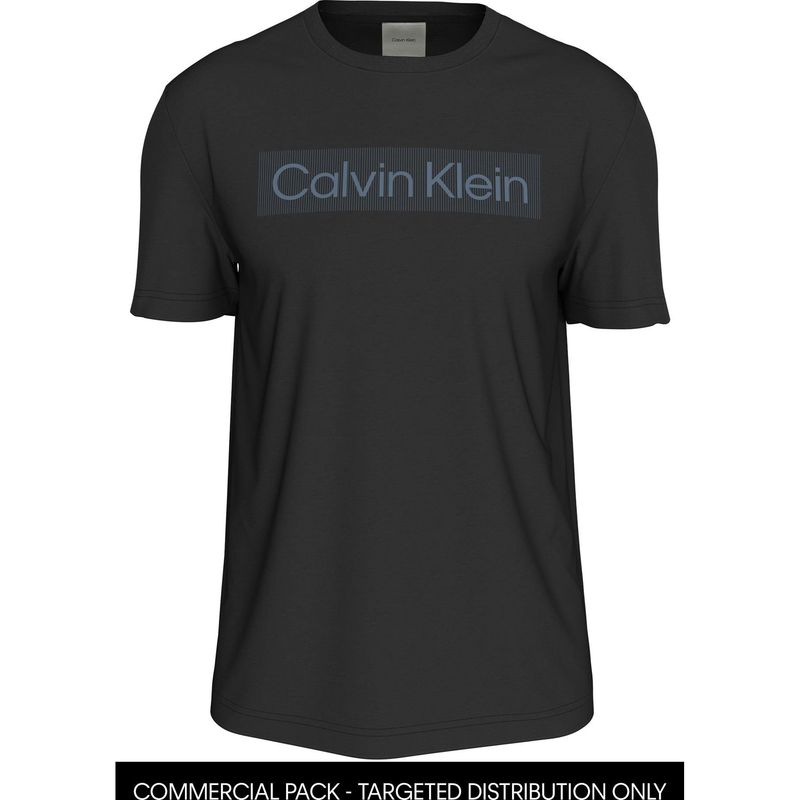 CALVIN KLEIN - Camiseta negra con logo en caja Calvin Klein