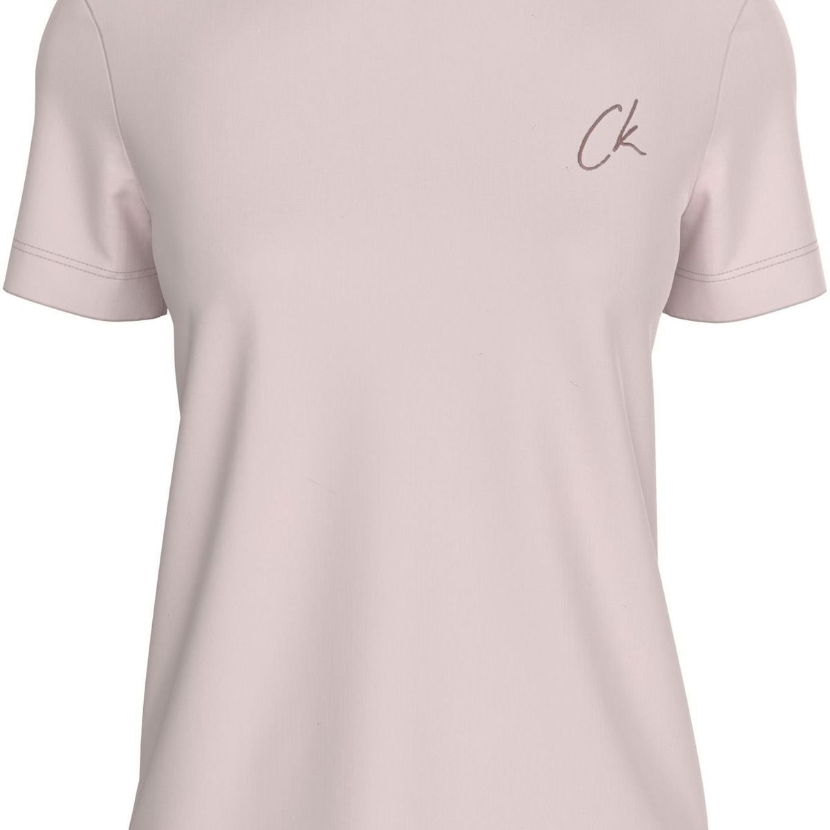 CALVIN KLEIN - Camiseta rosada con logo bordado Calvin Klein