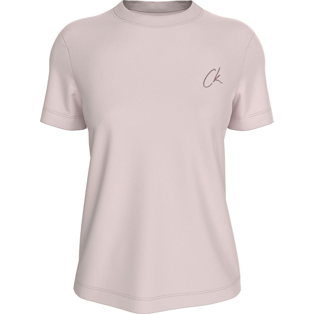 CALVIN KLEIN - Camiseta rosada con logo bordado Calvin Klein