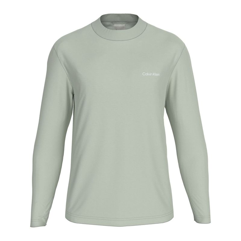 CALVIN KLEIN - Camiseta Verde De Manga Larga Con Cuello Perkins Calvin Klein