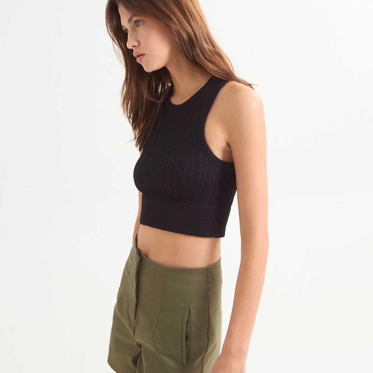 SEVEN SEVEN - Camiseta Para Mujer Manga Sisa Color Negro Marca Seven Seven #28096121