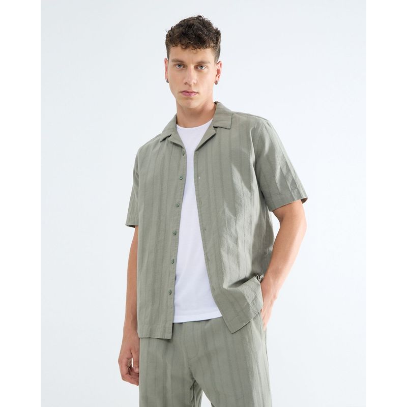 SEVEN SEVEN - Camisa Para Hombre Manga Corta  Color Verde  Marca Seven Seven #45012075