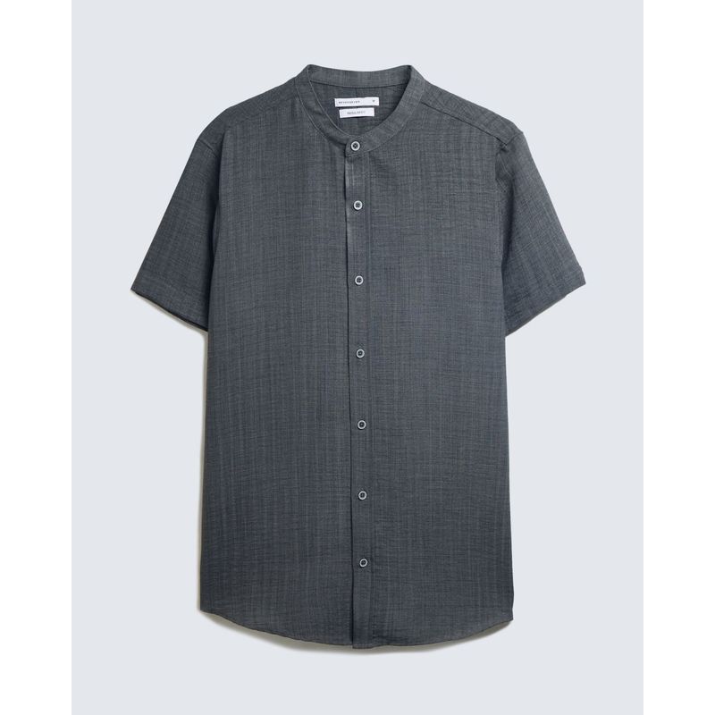 SEVEN SEVEN - Camisa Para Hombre Manga Corta  Color Gris Oscuro Marca Seven Seven #45012095