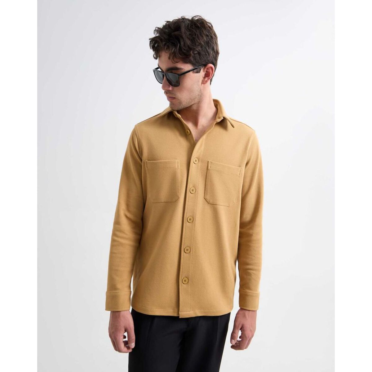 SEVEN SEVEN - Camisa De Hombre  Color Mostaza Marca Seven Seven #45012091