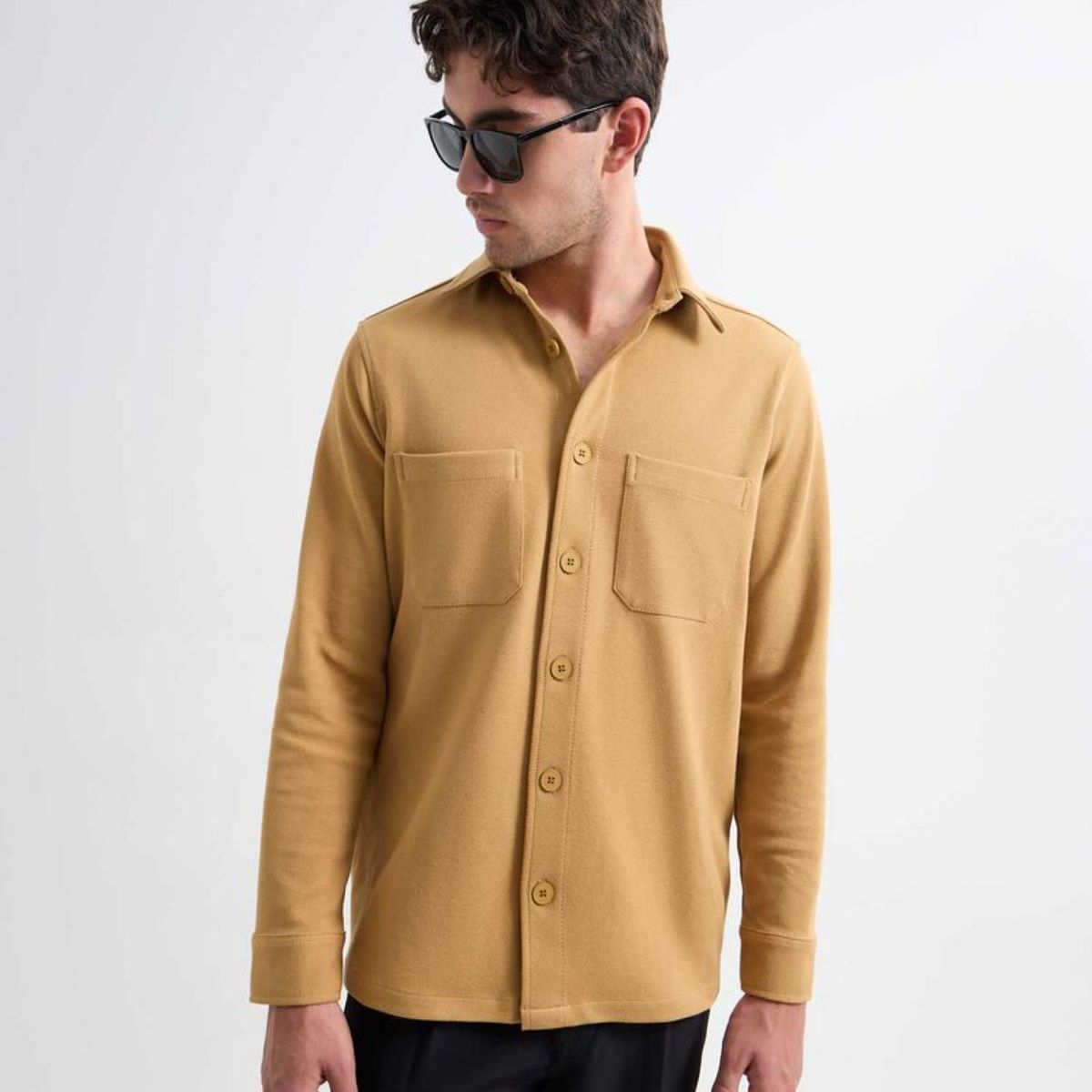 SEVEN SEVEN - Camisa De Hombre  Color Mostaza Marca Seven Seven #45012091