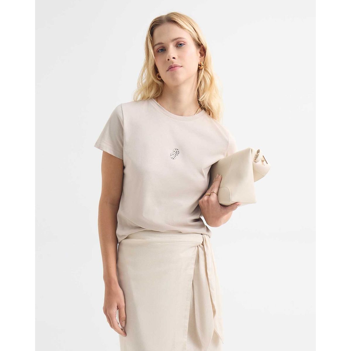 SEVEN SEVEN - Camiseta De Mujer  Color Beige Marca Seven Seven #28096223