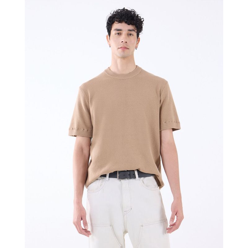 SEVEN SEVEN - Camiseta Para Hombre Manga Corta Color Camel Marca Seven Seven #45092597